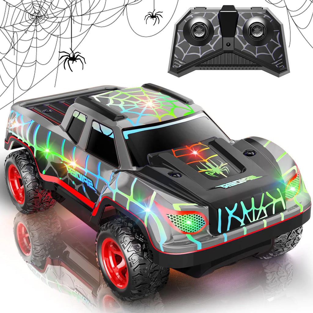 Remote Control Car for Boys Mini RC Racing Cars for Kids Ages 3 and up 2.4Ghz Beginners RC Cars with Cool Light Rechargeable Toy for Boys Ages 3 4 5 6 7 8 Birthday Xmas Gift Black
