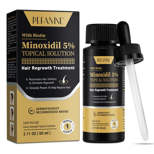 5% Minoxidil for Hair Growth - Mens and Womens Treatment for Beard and Scalp Hair Loss Thinning and Regrowth - Dermatologist Recommended (Pack of 1)
